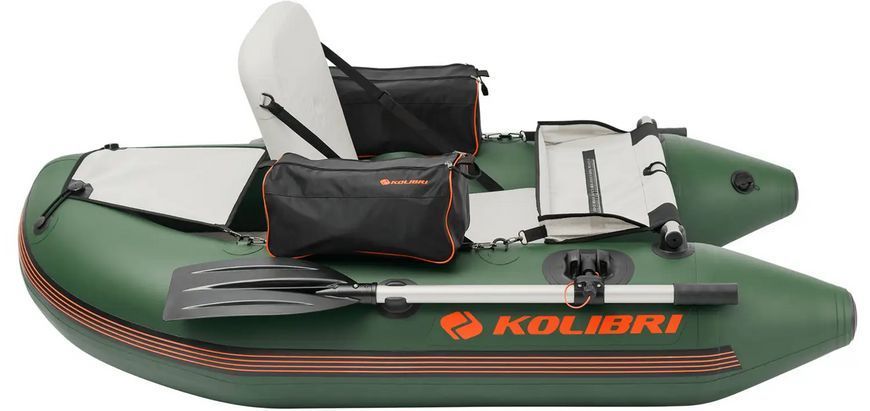 Ponton Kolibri K-180F, wiosłowy Air-Deck, kolor zielony