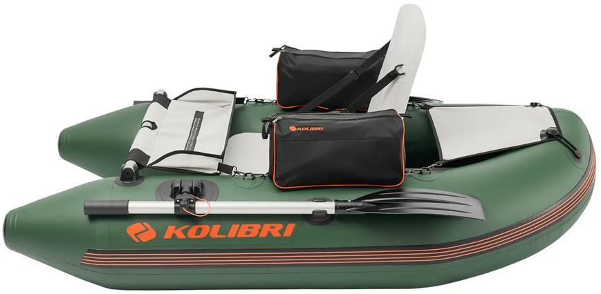 Ponton Kolibri K-180F, wiosłowy Air-Deck, kolor zielony