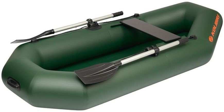 Ponton Kolibri K-230, wiosłowy bez pokładu, kolor zielony