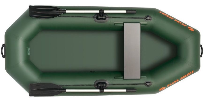 Ponton Kolibri K-230, wiosłowy bez pokładu, kolor zielony