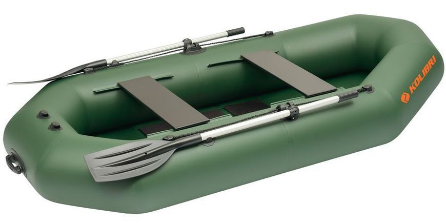 Ponton Kolibri K-270T, wiosłowy bez pokładu, kolor zielony