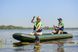 Inflatable canoe Kolibri KM-390C without decking, dark gray, PCV, bez pokrycia, Zielony