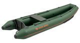 Inflatable canoe Kolibri KM-330C without decking, dark gray, PCV, bez pokrycia, Zielony