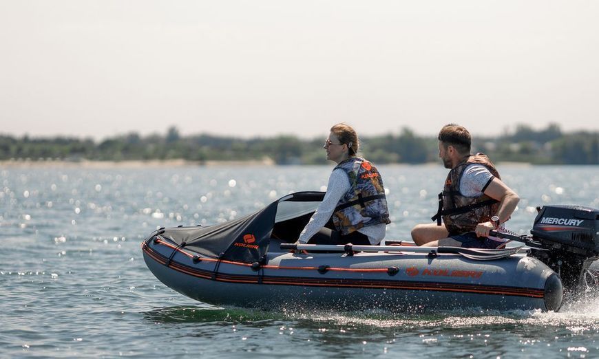 Ponton Kolibri KM-270XL z silnikowyiem Air-Deck, jasnoszary