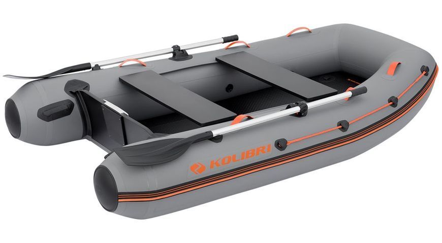 Inflatable boat Kolibri KM-270XL motor Air-Deck, dark gray, AirDeck, Air Deck, Ciemnoszary
