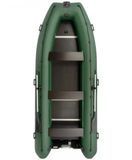 Inflatable boat Kolibri KM-450DSL (Kolibri KM-450DSL) motor keel plywood, dark gray, Solidna, twarda podłoga, Podłoga ze sklejki, Zielony