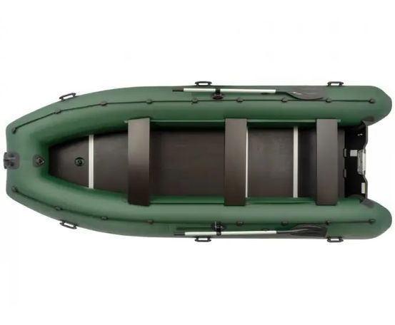 Надувний човен Колібрі КМ-450ДСЛ (Kolibri KM-450DSL) моторний кільовий фанерний пайол, зелений Kolibri KM-450DSL ciemnoszary фото