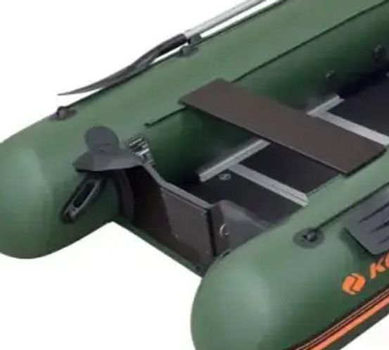 Надувний човен Колібрі КМ-450ДСЛ (Kolibri KM-450DSL) моторний кільовий фанерний пайол, зелений Kolibri KM-450DSL ciemnoszary фото