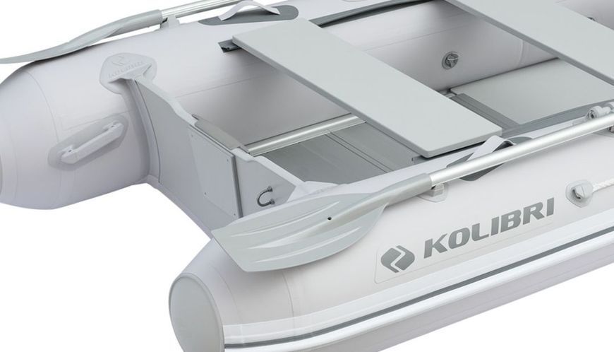 Inflatable boat Kolibri KM-270DXL (Kolibri KM-270DXL) motor keel Air-Deck, AirDeck, Air Deck, Jasnoszary