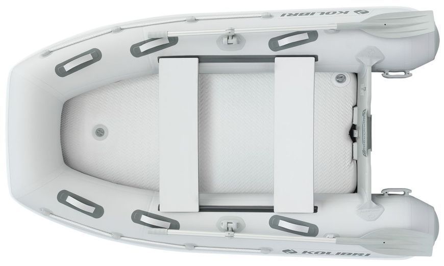 Inflatable boat Kolibri KM-270DXL (Kolibri KM-270DXL) motor keel Air-Deck, AirDeck, Air Deck, Jasnoszary