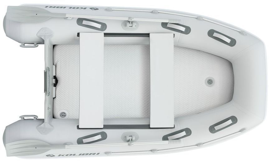 Inflatable boat Kolibri KM-270DXL (Kolibri KM-270DXL) motor keel Air-Deck, AirDeck, Air Deck, Jasnoszary