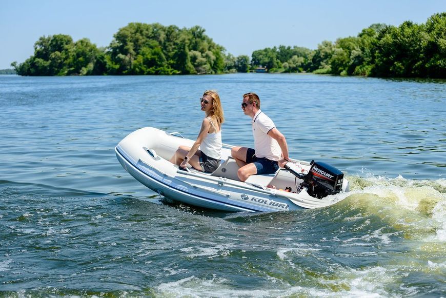 Inflatable boat Kolibri KM-270DXL (Kolibri KM-270DXL) motor keel Air-Deck, AirDeck, Air Deck, Jasnoszary
