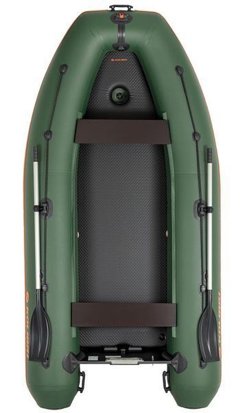 Inflatable boat Kolibri KM-330DL (Kolibri KM-330DL) motor keel book, dark gray, Solidna, twarda podłoga, Slan-książka, Zielony
