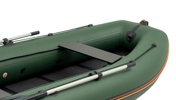 Inflatable boat Kolibri KM-330DL (Kolibri KM-330DL) motor keel book, dark gray, Solidna, twarda podłoga, Slan-książka, Zielony