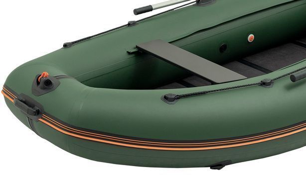Inflatable boat Kolibri KM-330DL (Kolibri KM-330DL) motor keel book, dark gray, Solidna, twarda podłoga, Slan-książka, Zielony