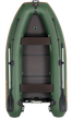 Inflatable boat Kolibri KM-330DL (Kolibri KM-330DL) motor keel book, dark gray, Solidna, twarda podłoga, Slan-książka, Zielony