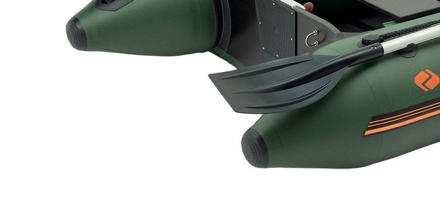 Inflatable boat Kolibri KM-245D Pro (Kolibri KM-245D) motor keel book, dark gray, Solidna, twarda podłoga, Slan-książka, Zielony