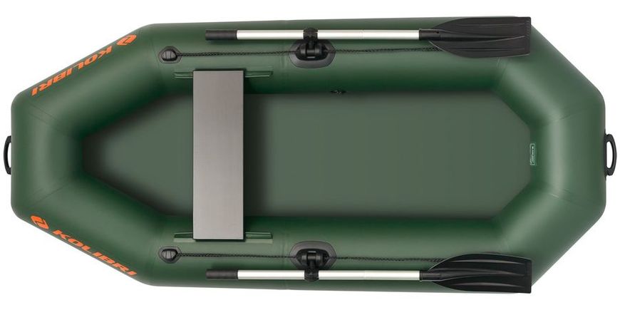 Schlauchboot Kolibri K-230, Rudern ohne Deck, grün