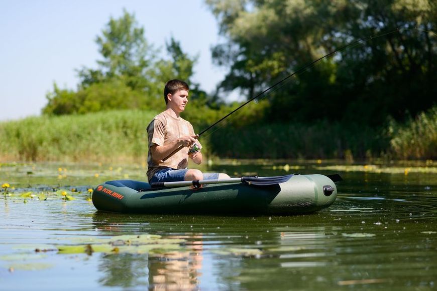 Schlauchboot Kolibri K-230, Rudern ohne Deck, grün