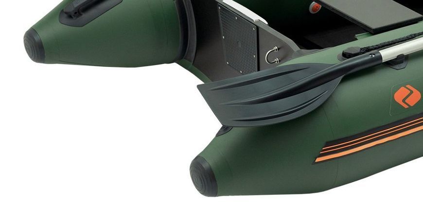 Inflatable boat Kolibri KM-260D Pro (Kolibri KM-260D) motor keel book, dark gray, Solidna, twarda podłoga, Slan-książka, Zielony