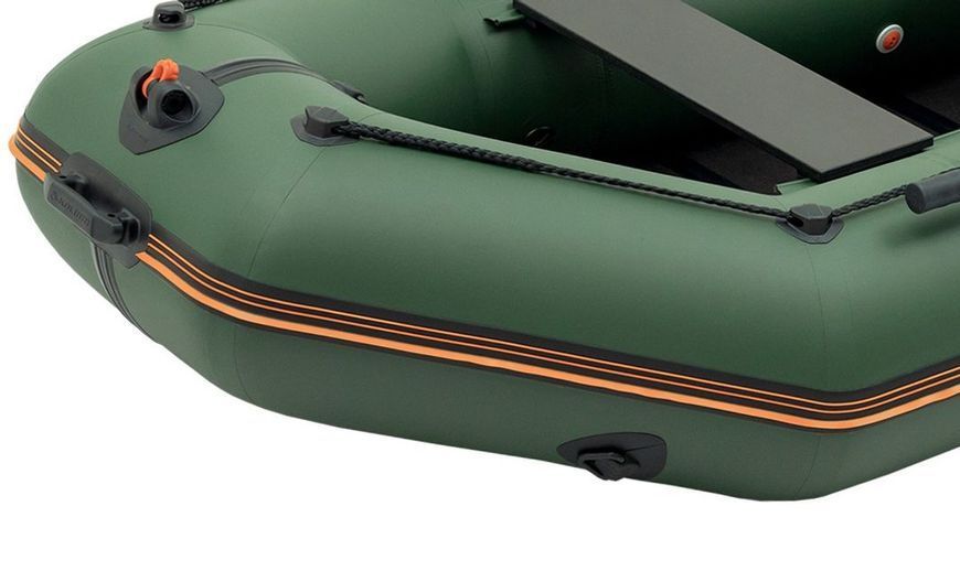 Inflatable boat Kolibri KM-260D Pro (Kolibri KM-260D) motor keel book, dark gray, Solidna, twarda podłoga, Slan-książka, Zielony
