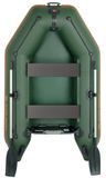 Inflatable boat Kolibri KM-245 (Kolibri KM-245) motor without decking, dark gray, PCV, bez pokrycia, Zielony